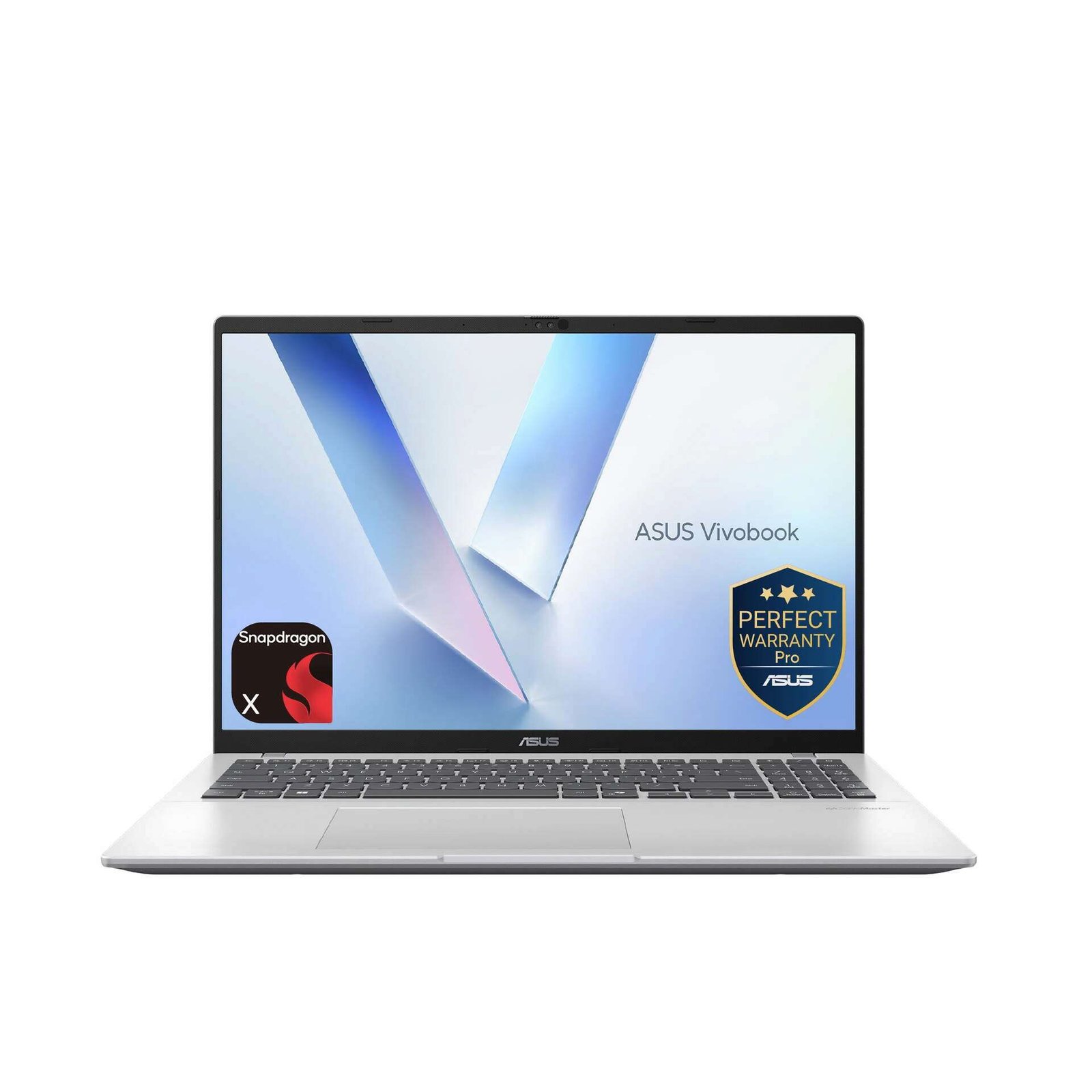 لابتوب ASUS VivoBook 16 بمعالج Snapdragon X X1 26 100، 16GB، 1TB SSD، كارت Qualcomm Adreno، شاشة 16 بوصة، ويندوز 11، موديل X1607QA-MB054W – فضي