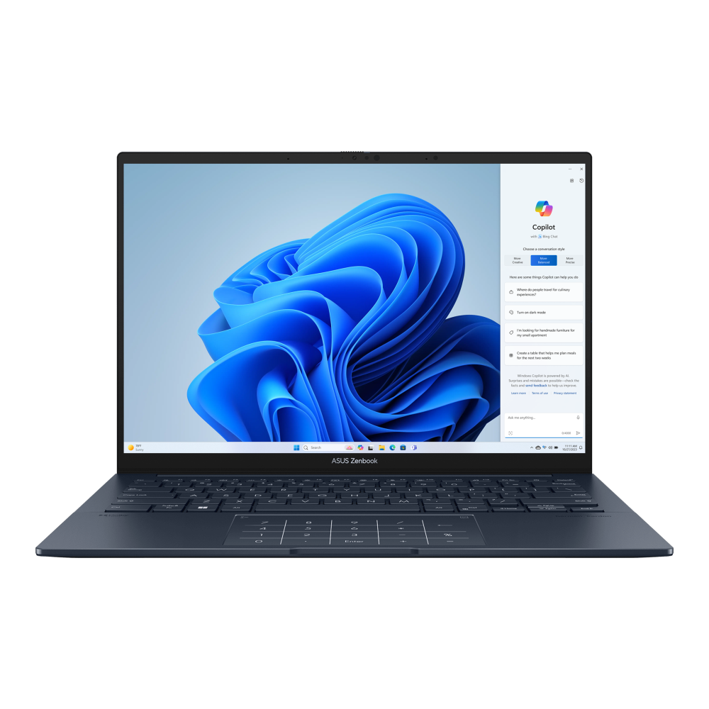 لابتوب ASUS Zenbook 14 – معالج Intel® Core™ Ultra 9 285H، ذاكرة 16 جيجابايت، سعة 512 جيجابايت SSD، بطاقة Intel® Arc™ Graphics، شاشة 14 بوصة 3K OLED، ويندوز 11، (UX3405CA-SU159W)